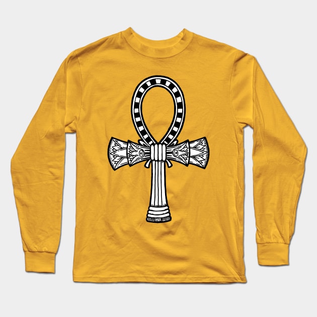 Egyptian Ankh Long Sleeve T-Shirt by Art By Cleave